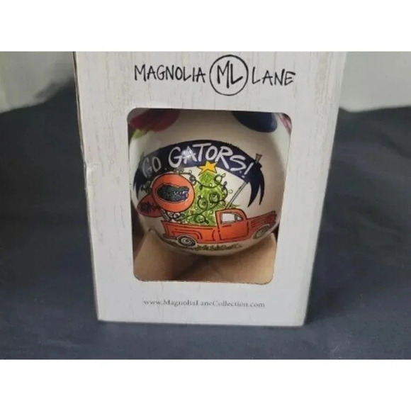 Magnolia Lane ML Florida Gators Truck Glass Christmas Ornament - Picture 1 of 10